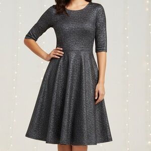 LuLaRoe disco glitter sparkle iridescent flare Nicole‎ dress XS NWOT